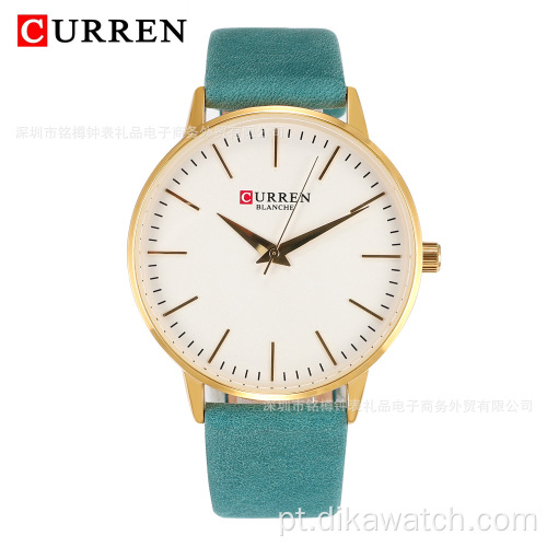 CURREN 9021 design clássico feminino quartzo feminino relógios de pulso